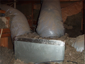 Unsealed Ducts To Plenum Before