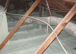 attic floor air leak sealing