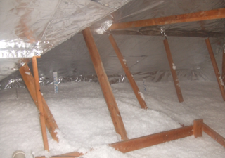 Radiant barrier rafter application