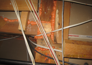 dirty rockwool insulation